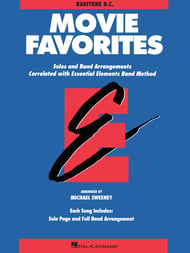Essential Elements Movie Favorites Baritone BC band method book cover